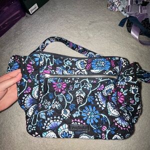 Vera Bradley Black and Blue Crossbody Bag Quilted Cotton